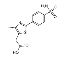 [4-methyl-2-(4-sulfamoyl-phenyl)-thiazol-5-yl]-acetic acid结构式