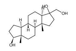 3,17β-Dihydroxy-3-hydroxymethyl-A-nor-5α-androstan结构式