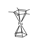 (η5-pentamethylcyclopentadienyl)(η5-cyclopentadienyl)ruthenium(II)结构式