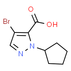 4-Bromo-1-cyclopentyl-1H-pyrazole-5-carboxylic acid Structure