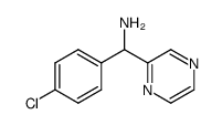 (4-chlorophenyl)(pyrazin-2-yl)methanamine结构式