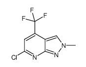 6-chloro-2-methyl-4-(trifluoromethyl)-2H-pyrazolo[3,4-b]pyridine结构式