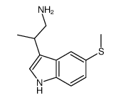 2-(5-methylsulfanyl-1H-indol-3-yl)propan-1-amine Structure