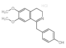 Phenol,4-[(3,4-dihydro-6,7-dimethoxy-1-isoquinolinyl)methyl]-, hydrochloride (1:1) structure