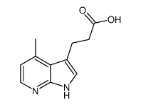 3-(4-Methyl-1H-pyrrolo[2,3-b]pyridin-3-yl)propanoic acid结构式