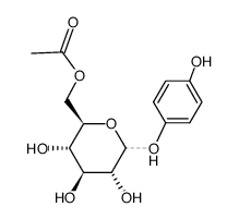 6-O-乙酰基熊果苷结构式
