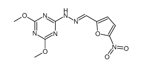 5-nitro-furan-2-carbaldehyde (4,6-dimethoxy-[1,3,5]triazin-2-yl)-hydrazone结构式