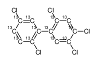 2,2',4,5,5'-pentachlorobiphenyl-U-13C structure