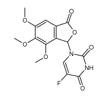 5-fluoro-1-(5,6,7-trimethoxy-3-oxo-1,3-dihydroisobenzofuran-1-yl)pyrimidine-2,4(1H,3H)-dione结构式