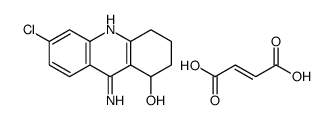9-amino-6-chloro-1,2,3,4-tetrahydroacridin-1-ol,(Z)-but-2-enedioic acid结构式