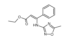 3-(5-methyl-[1,2,4]oxadiazol-3-ylamino)-3-phenyl-acrylic acid ethyl ester Structure