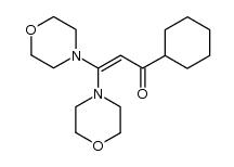 1-cyclohexyl-3,3-dimorpholinoprop-2-en-1-one结构式