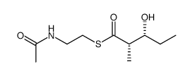 (2R,3S)-2-methyl-3-hydroxypentanoyl-SNAC Structure