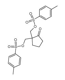 2,2-Bis-tosyloxymethyl-cyclopentan-1-on结构式