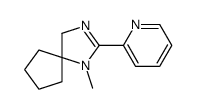 1-methyl-2-pyridin-2-yl-1,3-diazaspiro[4.4]non-2-ene结构式