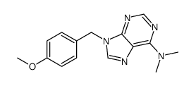 9-[(4-methoxyphenyl)methyl]-N,N-dimethylpurin-6-amine Structure