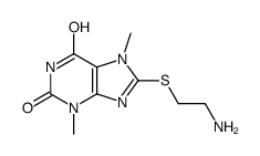 8-(2-aminoethylsulfanyl)-3,7-dimethylpurine-2,6-dione结构式