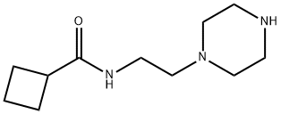 N-[2-(piperazin-1-yl)ethyl]cyclobutanecarboxamide Structure