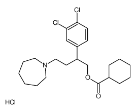 [4-(azepan-1-yl)-2-(3,4-dichlorophenyl)butyl] cyclohexanecarboxylate,hydrochloride结构式