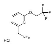 [4-(2,2,2-trifluoroethoxy)pyrimidin-2-yl]methanamine,hydrochloride Structure