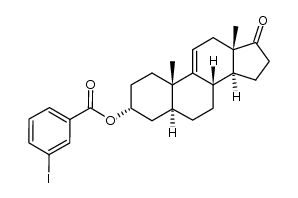 3α-m-Iodobenzoyloxy-5α-androst-9(11)-en-17-one结构式