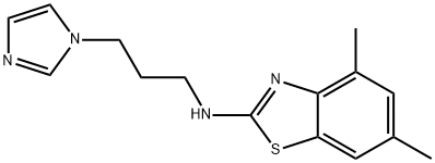 N-[3-(1H-咪唑-1-基)丙基]-4,6-二甲基-1,3-苯并噻唑-2-胺结构式