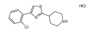 Piperidine, 4-[4-(2-chlorophenyl)-2-thiazolyl]-, hydrochloride (1:1)结构式