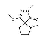 Dimethyl 2-Methylcyclopentane-1,1-dicarboxylate结构式