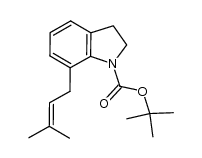 tert-butyl 7-(3-methylbut-2-enyl)indoline-1-carboxylate结构式