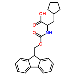 Fmoc-3-环戊基-DL-丙氨酸结构式