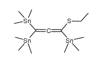 (ethylthio)tris(trimethylstannyl)propadiene Structure