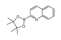 2-(4,4,5,5-tetramethyl-1,3,2-dioxaborolan-2-yl)quinoline structure