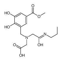2-[(2,3-dihydroxy-5-methoxycarbonylphenyl)methyl-[2-oxo-2-(propylamino)ethyl]amino]acetic acid结构式