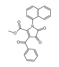 METHYL3-BENZOYL-1-(NAPHTHALEN-1-YL)-4,5-DIOXO-4,5-DIHYDRO-1H-PYRROLE-2-CARBOXYLATE结构式