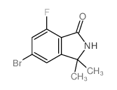 5-溴-7-氟-3,3-二甲基异吲哚啉-1-酮结构式