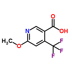 6-Methoxy-4-(trifluoromethyl)nicotinic acid结构式