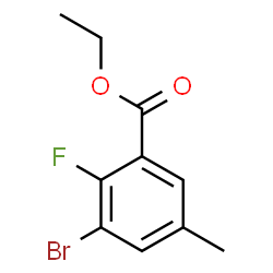 Ethyl 3-bromo-2-fluoro-5-methylbenzoate结构式