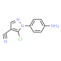 1-(4-Aminophenyl)-5-chloro-1H-pyrazole-4-carbonitrile结构式