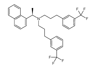 [(1R)-1-(naphthalen-1-yl)ethyl]bis({3-[3-(trifluoromethyl)phenyl]propyl})amine Structure