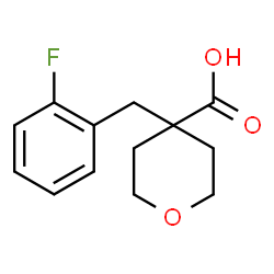 4-[(2-Fluorophenyl)methyl]oxane-4-carboxylic acid结构式