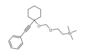 trimethyl(2-(((1-(phenylethynyl)cyclohexyl)oxy)methoxy)ethyl)silane结构式