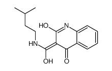 3-Quinolinecarboxamide, 1,2-dihydro-N-hydroxy-N-(3-methylbutyl)-2-oxo- structure