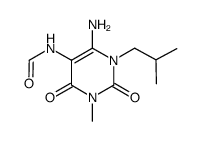 4-Amino-5-formylamino-3-isobutyl-1-methylpyrimidine-2,6-dione Structure