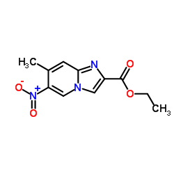 7-Methyl-6-nitro-imidazo[1,2-a]pyridine-2-carboxylic acid ethyl ester structure