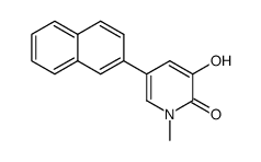 3-hydroxy-1-methyl-5-naphthalen-2-ylpyridin-2(1H)-one结构式
