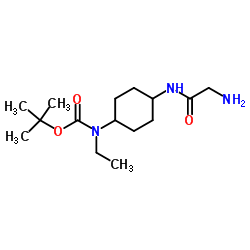 2-Methyl-2-propanyl ethyl[4-(glycylamino)cyclohexyl]carbamate结构式