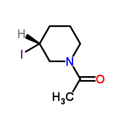 1-[(3R)-3-Iodo-1-piperidinyl]ethanone Structure