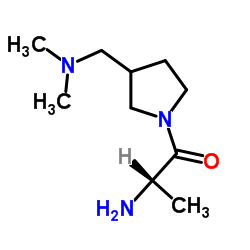 (2S)-2-Amino-1-{3-[(dimethylamino)methyl]-1-pyrrolidinyl}-1-propanone Structure