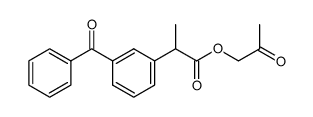 3-Benzoyl-α-methylphenylessigsaeure-2-oxopropylester Structure