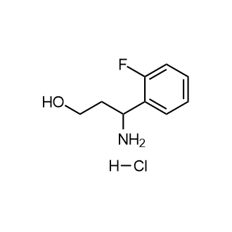 3-Amino-3-(2-fluorophenyl)propan-1-olhydrochloride Structure